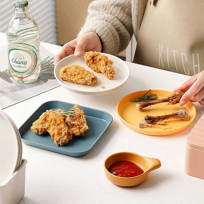 10 Pcs Premium Dinner Plate Set – Durable Multi-Purpose Serving Plates